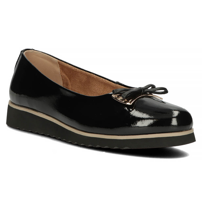 Filippo Lederhalbschuhe mit Plateausohle DP4133/22 BK Schwarz